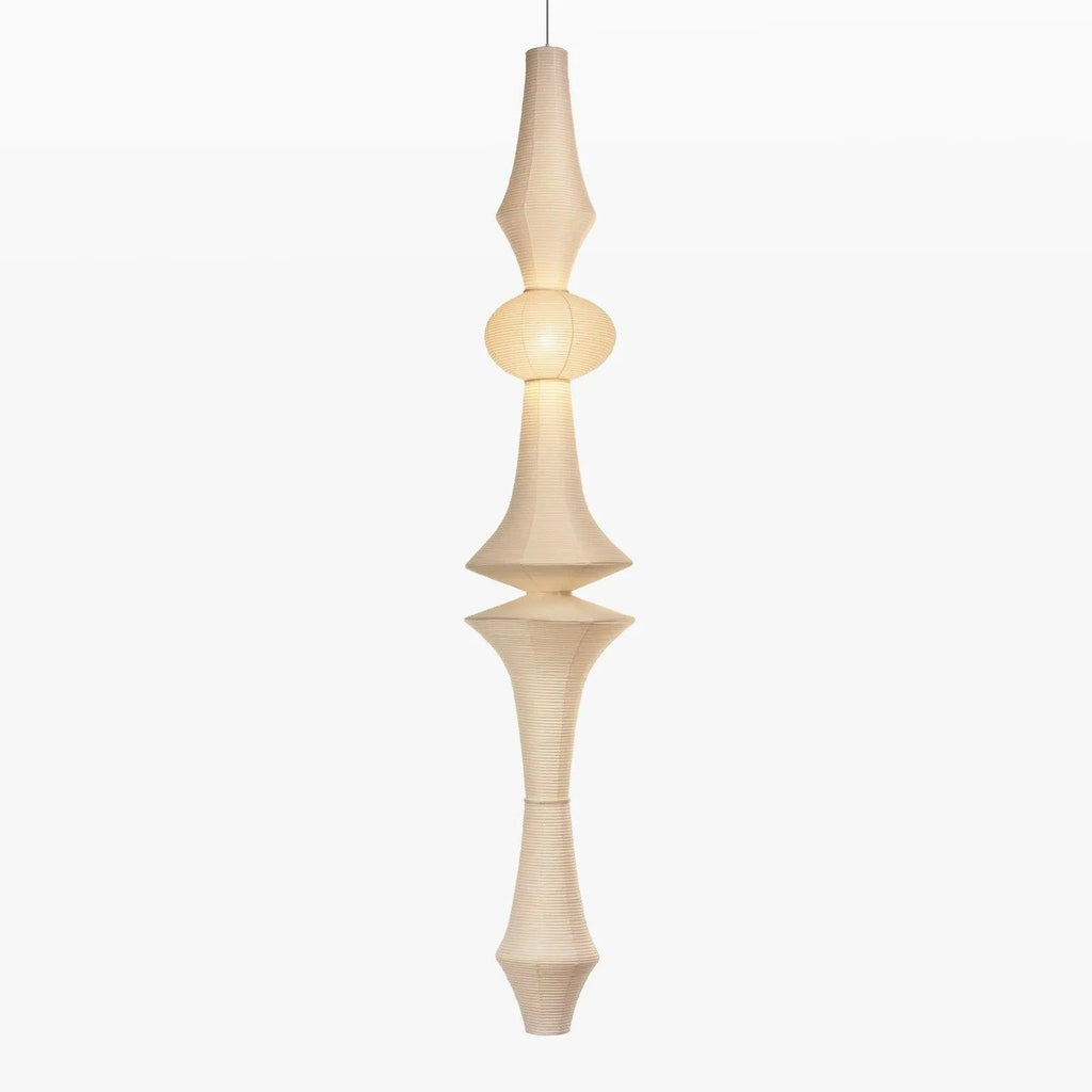 Washi Paper E Pendant Light, Tall Mulberry Shade, E26/E27, Hardwired