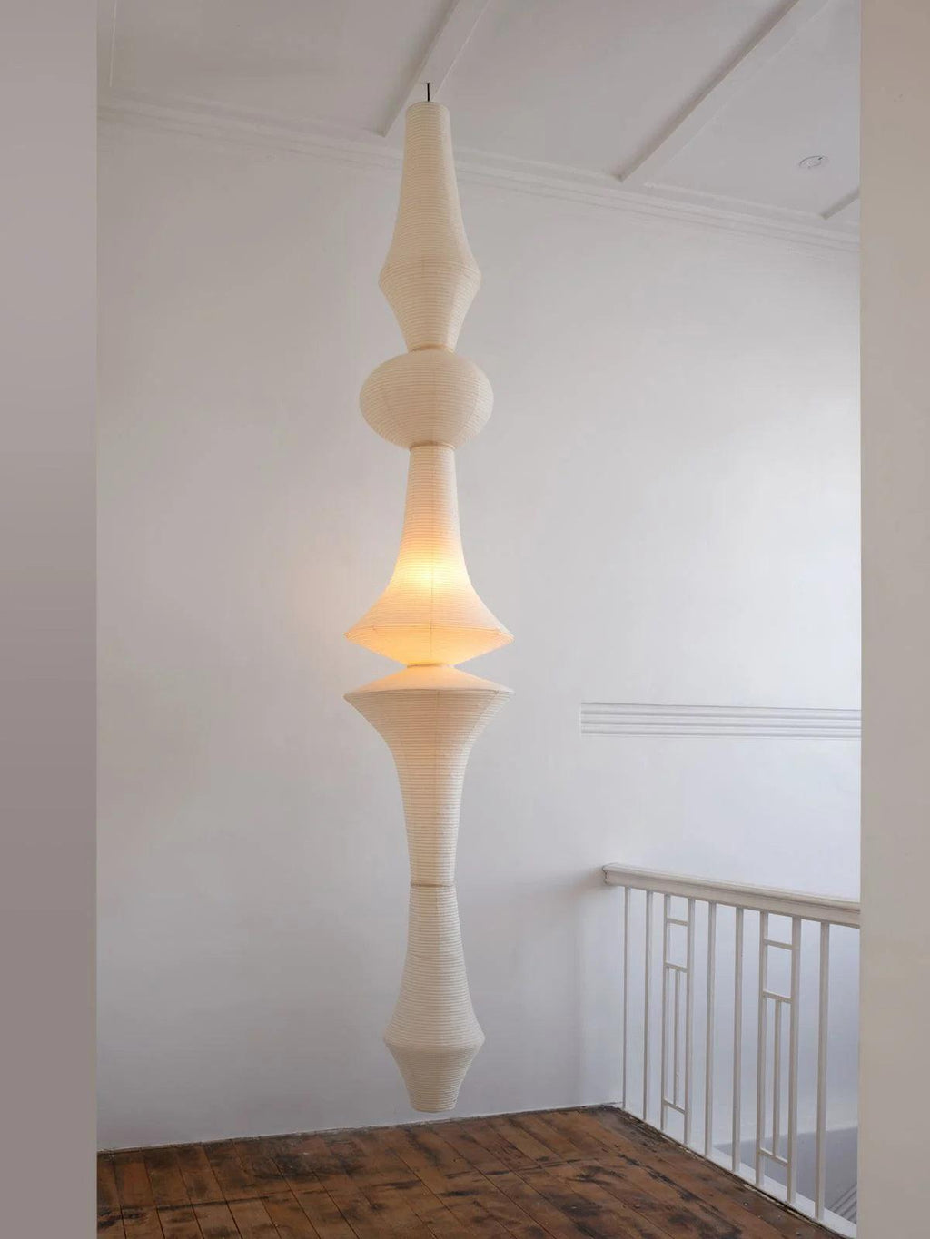 Washi Paper E Pendant Light, Tall Mulberry Shade, E26/E27, Hardwired