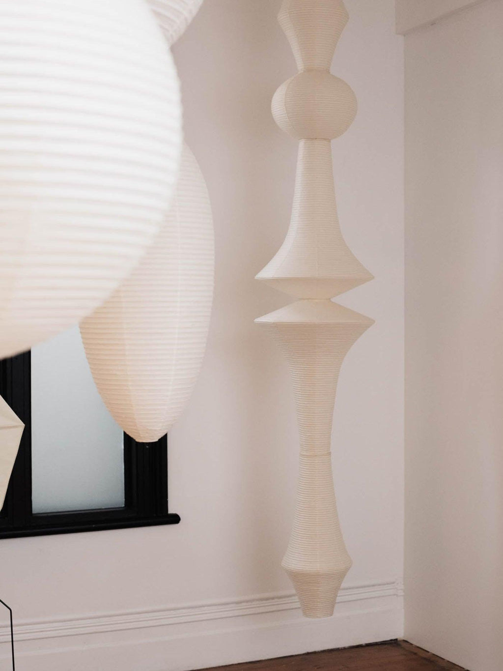 Washi Paper E Pendant Light, Tall Mulberry Shade, E26/E27, Hardwired
