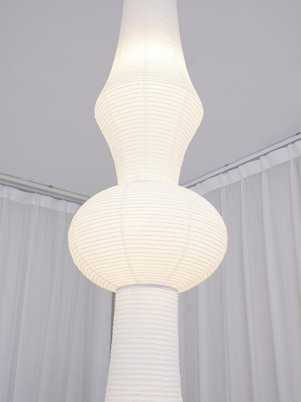 Washi Paper E Pendant Light, Tall Mulberry Shade, E26/E27, Hardwired