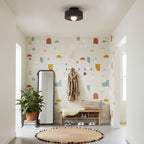 Simon Ceiling Light, Stacked Resin Cylinders, E27 Socket, Sculptural