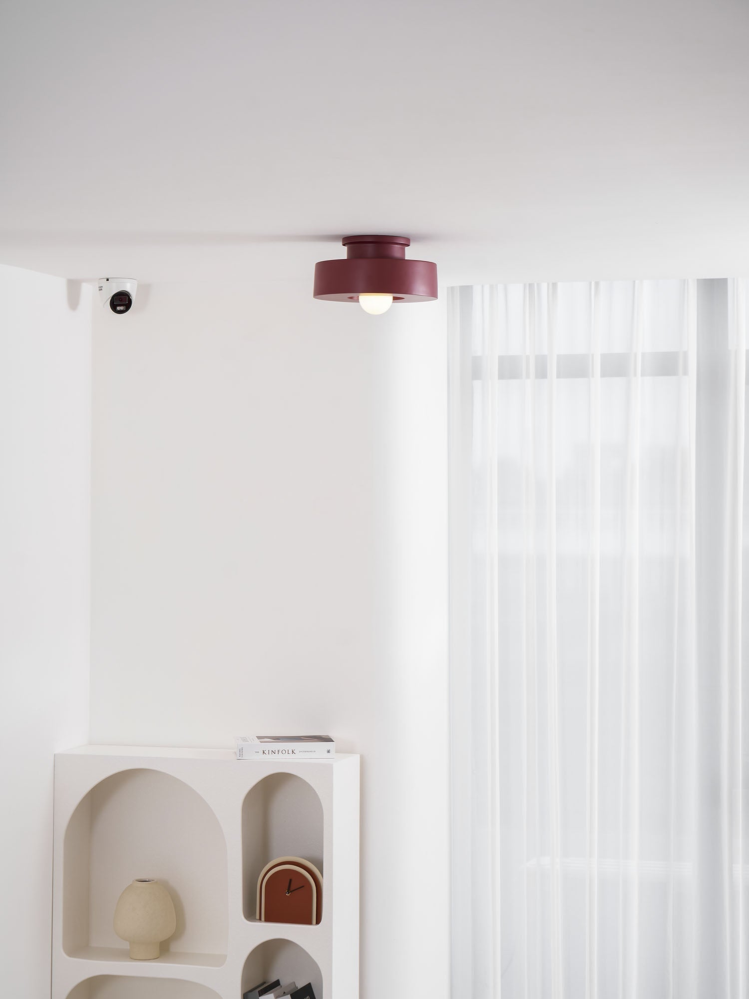 Simon Ceiling Light, Stacked Resin Cylinders, E27 Socket, Sculptural
