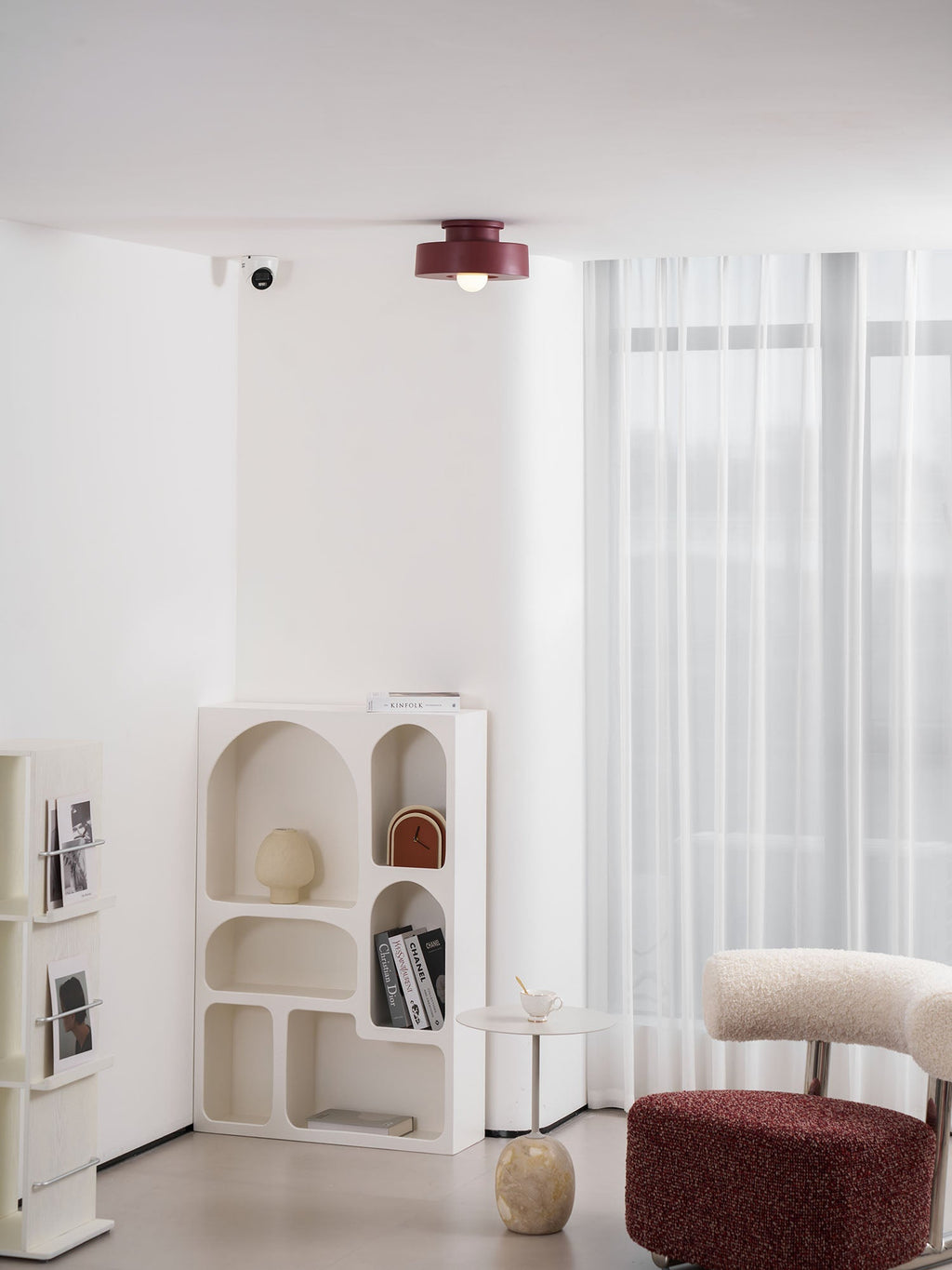 Simon Ceiling Light, Stacked Resin Cylinders, E27 Socket, Sculptural