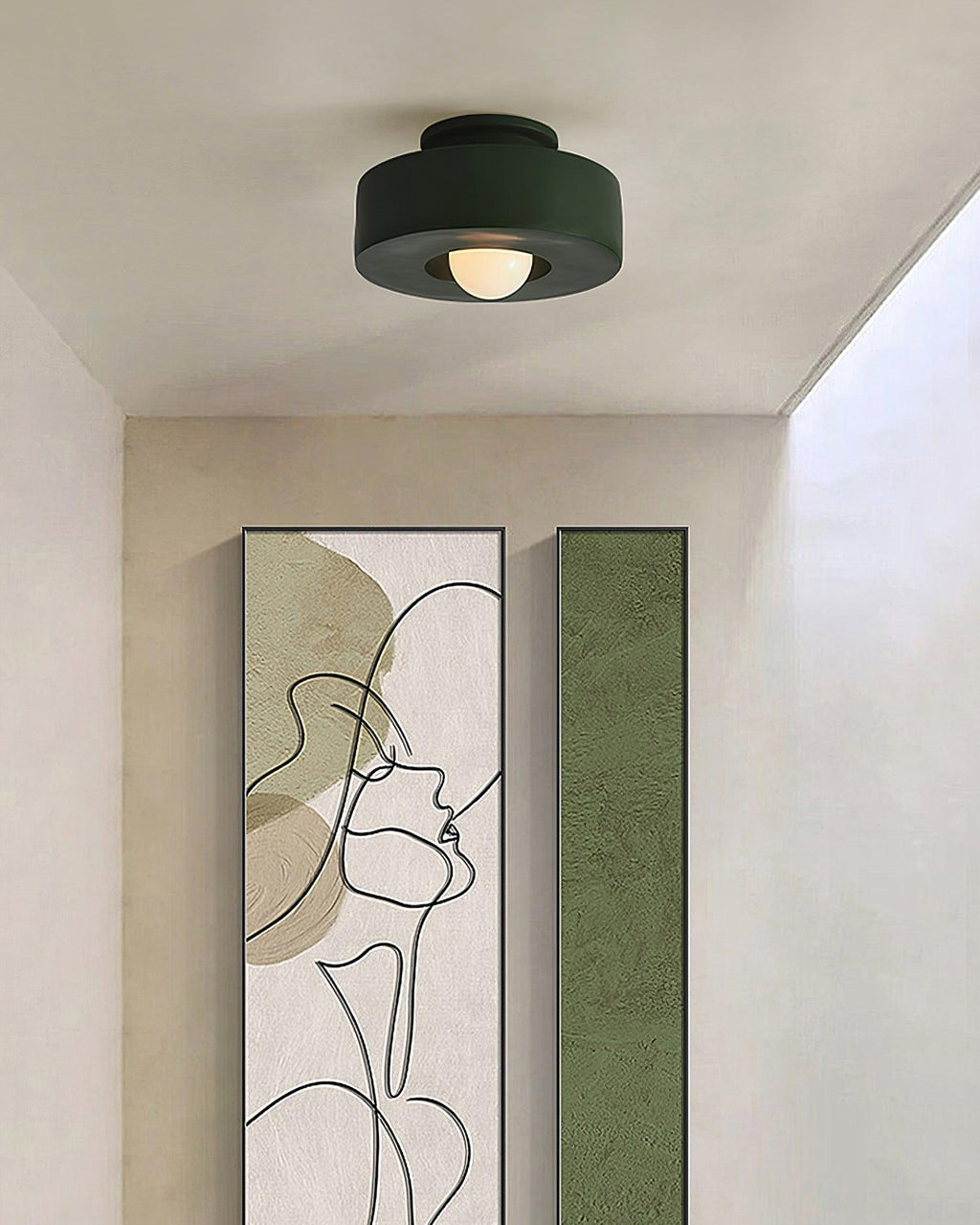 Simon Ceiling Light, Stacked Resin Cylinders, E27 Socket, Sculptural