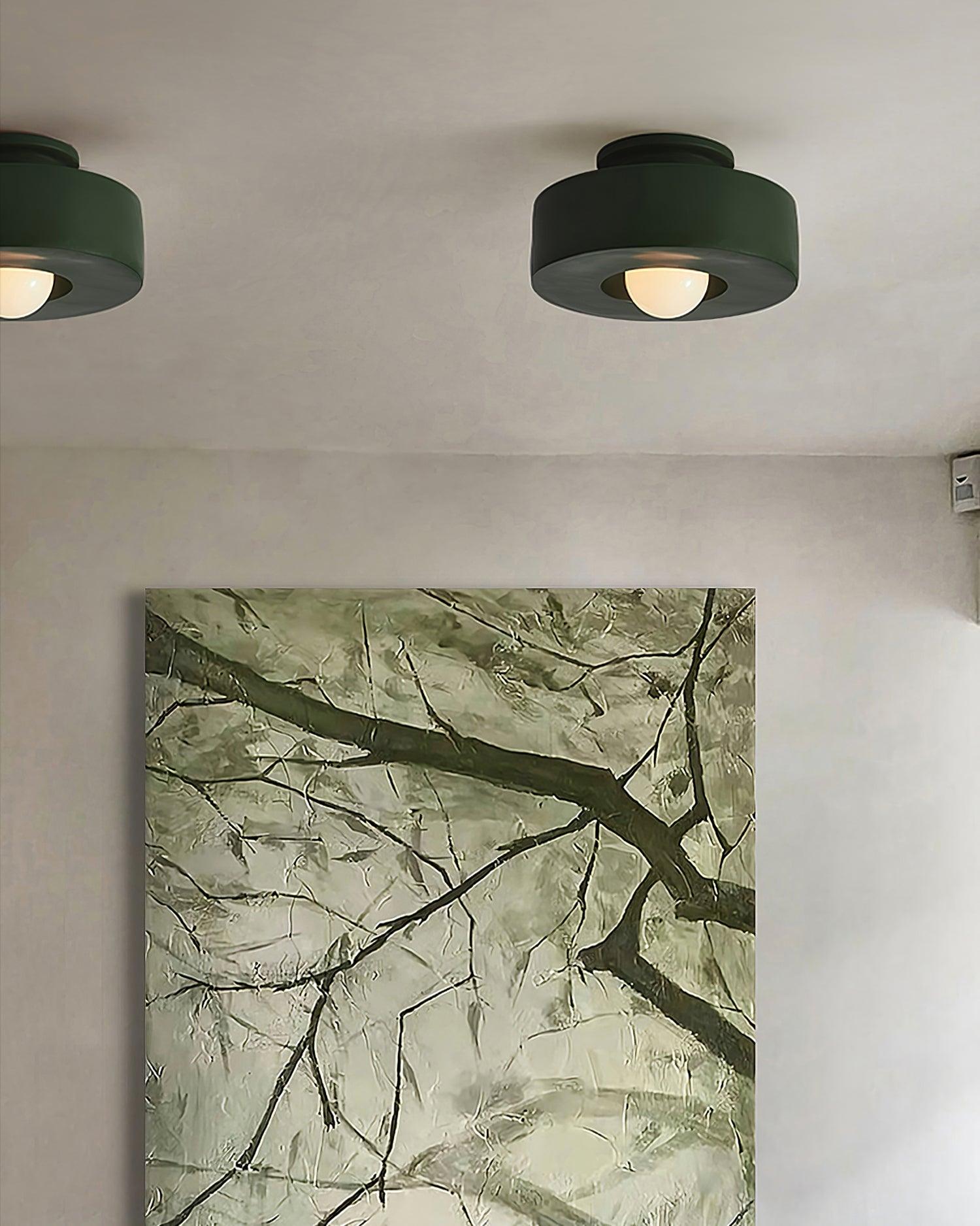 Simon Ceiling Light, Stacked Resin Cylinders, E27 Socket, Sculptural