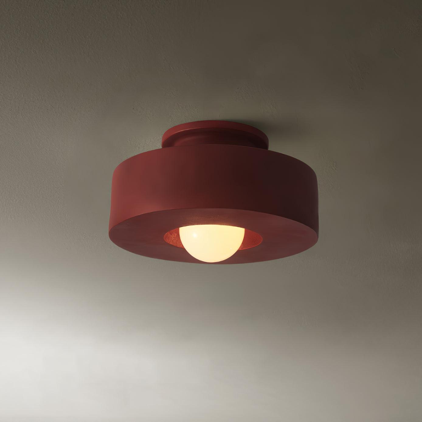 Simon Ceiling Light, Stacked Resin Cylinders, E27 Socket, Sculptural