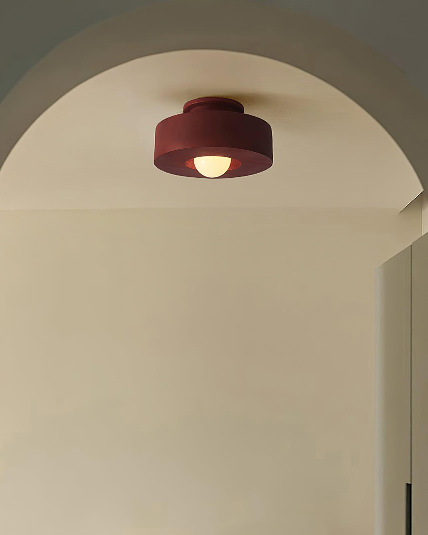 Simon Ceiling Light, Stacked Resin Cylinders, E27 Socket, Sculptural