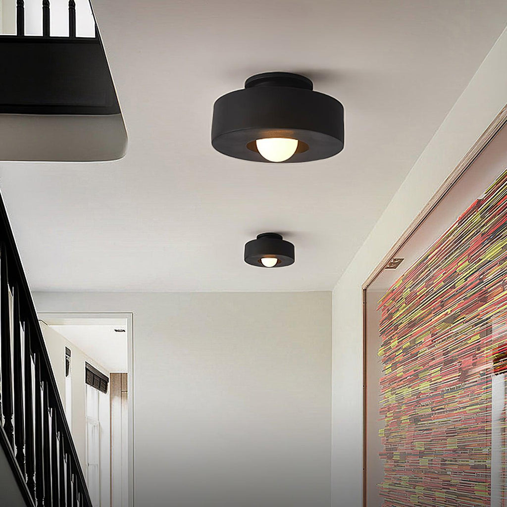 Simon Ceiling Light, Stacked Resin Cylinders, E27 Socket, Sculptural
