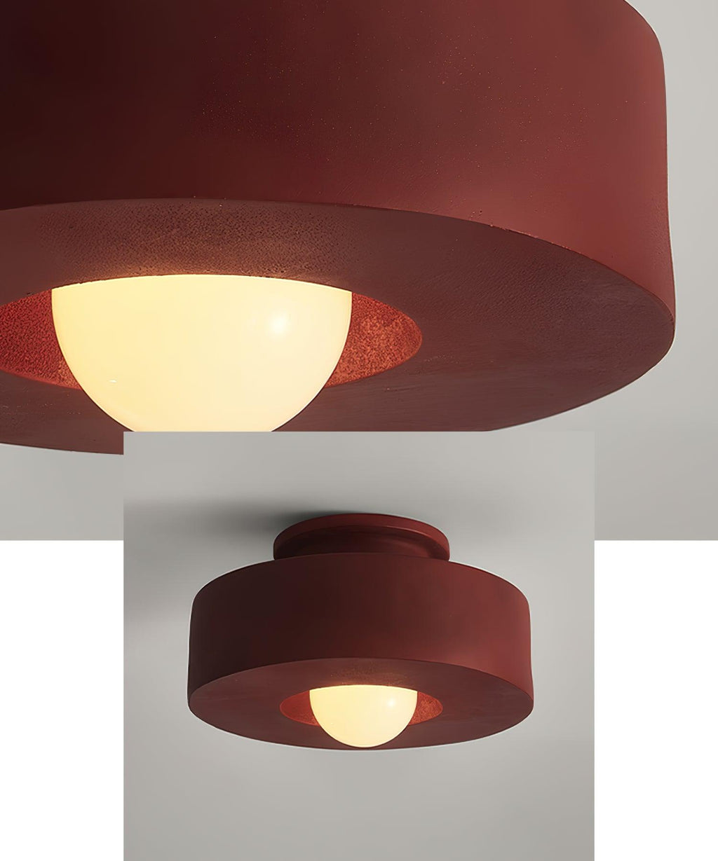 Simon Ceiling Light, Stacked Resin Cylinders, E27 Socket, Sculptural