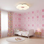 Flower Ceiling Light, Six-Petal Acrylic Shade, Integrated LED, Dimmable