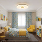 Flower Ceiling Light, Six-Petal Acrylic Shade, Integrated LED, Dimmable