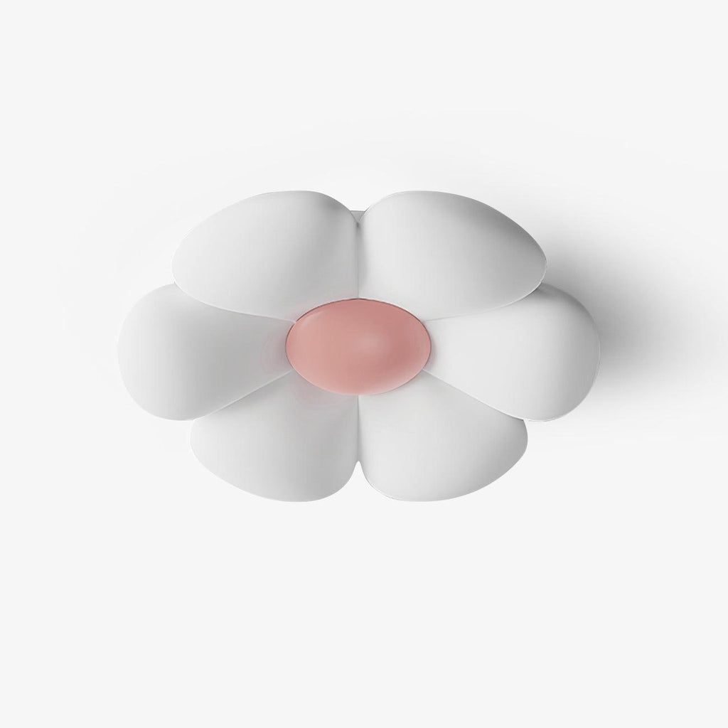 Flower Ceiling Light, Six-Petal Acrylic Shade, Integrated LED, Dimmable