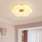 Flower Ceiling Light, Six-Petal Acrylic Shade, Integrated LED, Dimmable