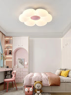 Flower Ceiling Light, Six-Petal Acrylic Shade, Integrated LED, Dimmable