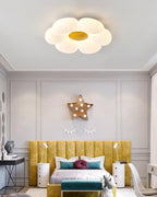 Flower Ceiling Light, Six-Petal Acrylic Shade, Integrated LED, Dimmable
