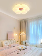 Flower Ceiling Light, Six-Petal Acrylic Shade, Integrated LED, Dimmable