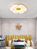 Flower Ceiling Light, Six-Petal Acrylic Shade, Integrated LED, Dimmable