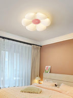 Flower Ceiling Light, Six-Petal Acrylic Shade, Integrated LED, Dimmable