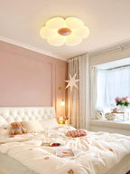 Flower Ceiling Light, Six-Petal Acrylic Shade, Integrated LED, Dimmable