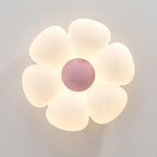 Flower Ceiling Light, Six-Petal Acrylic Shade, Integrated LED, Dimmable