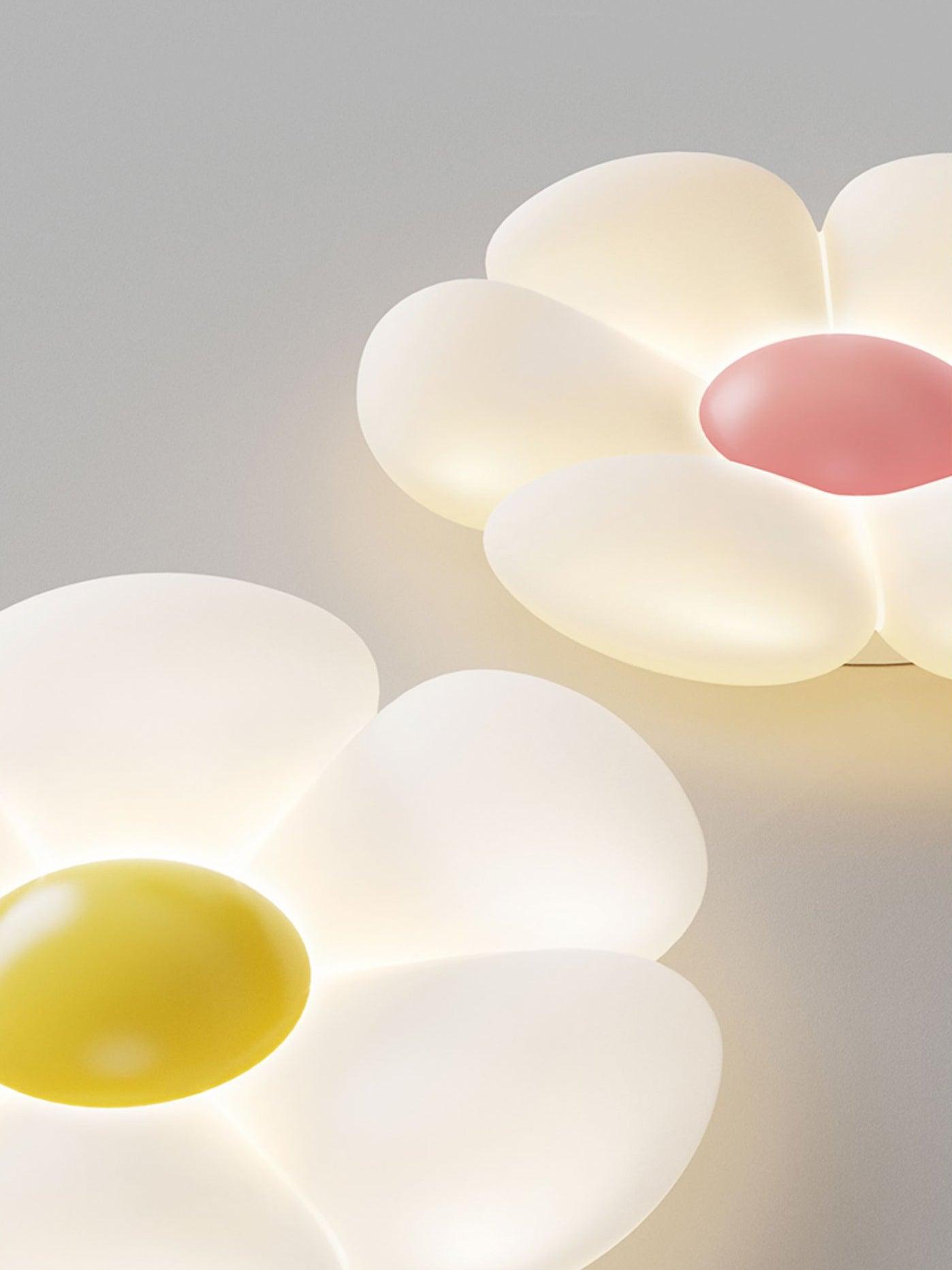 Flower Ceiling Light, Six-Petal Acrylic Shade, Integrated LED, Dimmable
