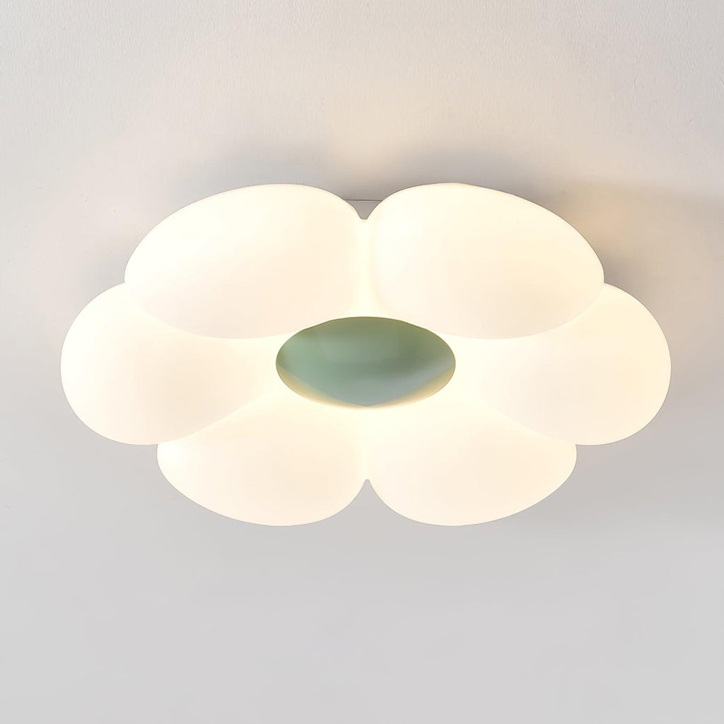 Flower Ceiling Light, Six-Petal Acrylic Shade, Integrated LED, Dimmable