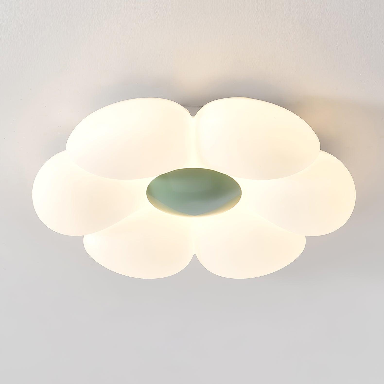 Flower Ceiling Light, Six-Petal Acrylic Shade, Integrated LED, Dimmable