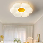 Flower Ceiling Light, Six-Petal Acrylic Shade, Integrated LED, Dimmable