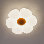 Flower Ceiling Light, Six-Petal Acrylic Shade, Integrated LED, Dimmable