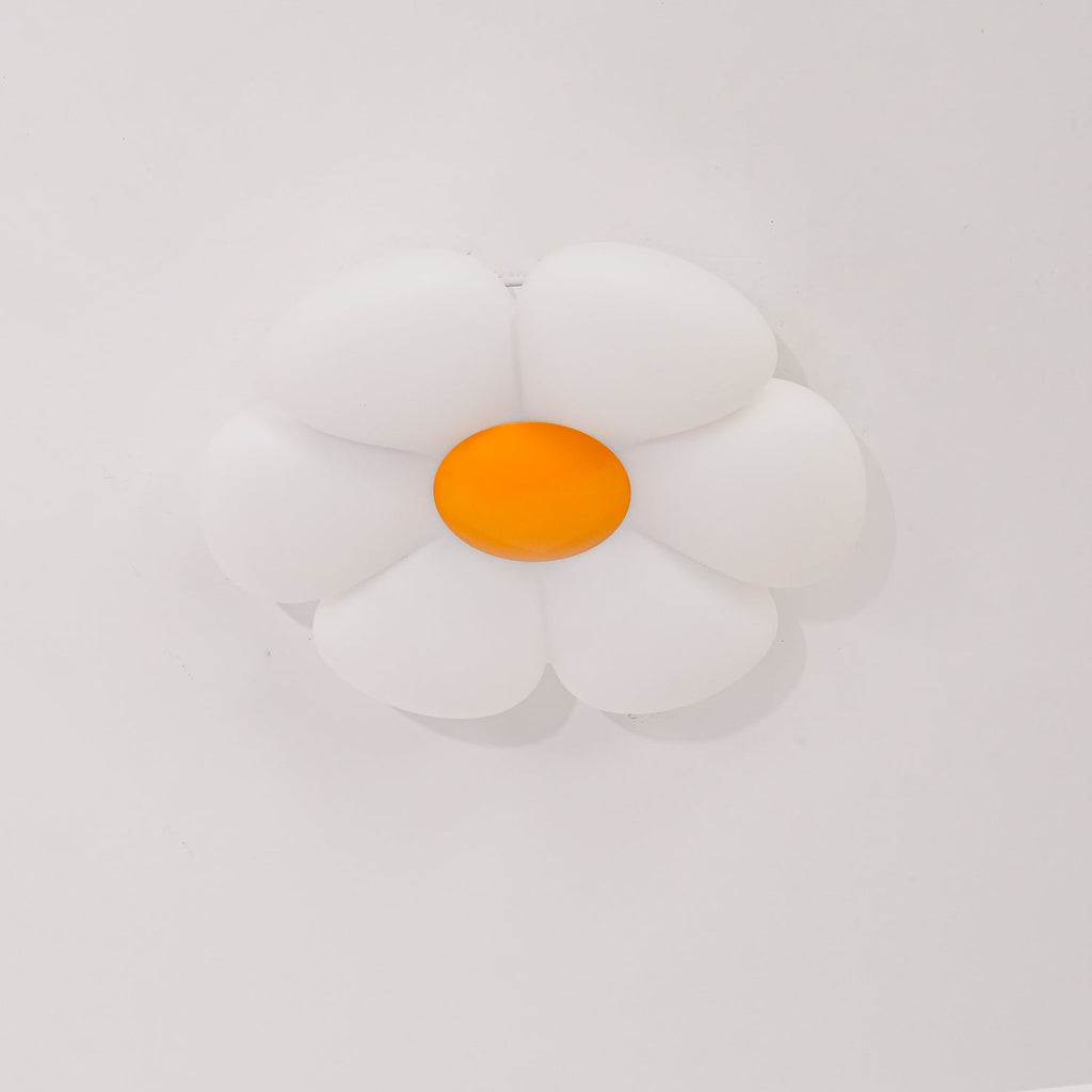 Flower Ceiling Light, Six-Petal Acrylic Shade, Integrated LED, Dimmable