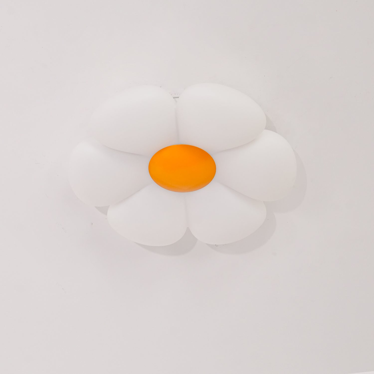 Flower Ceiling Light, Six-Petal Acrylic Shade, Integrated LED, Dimmable