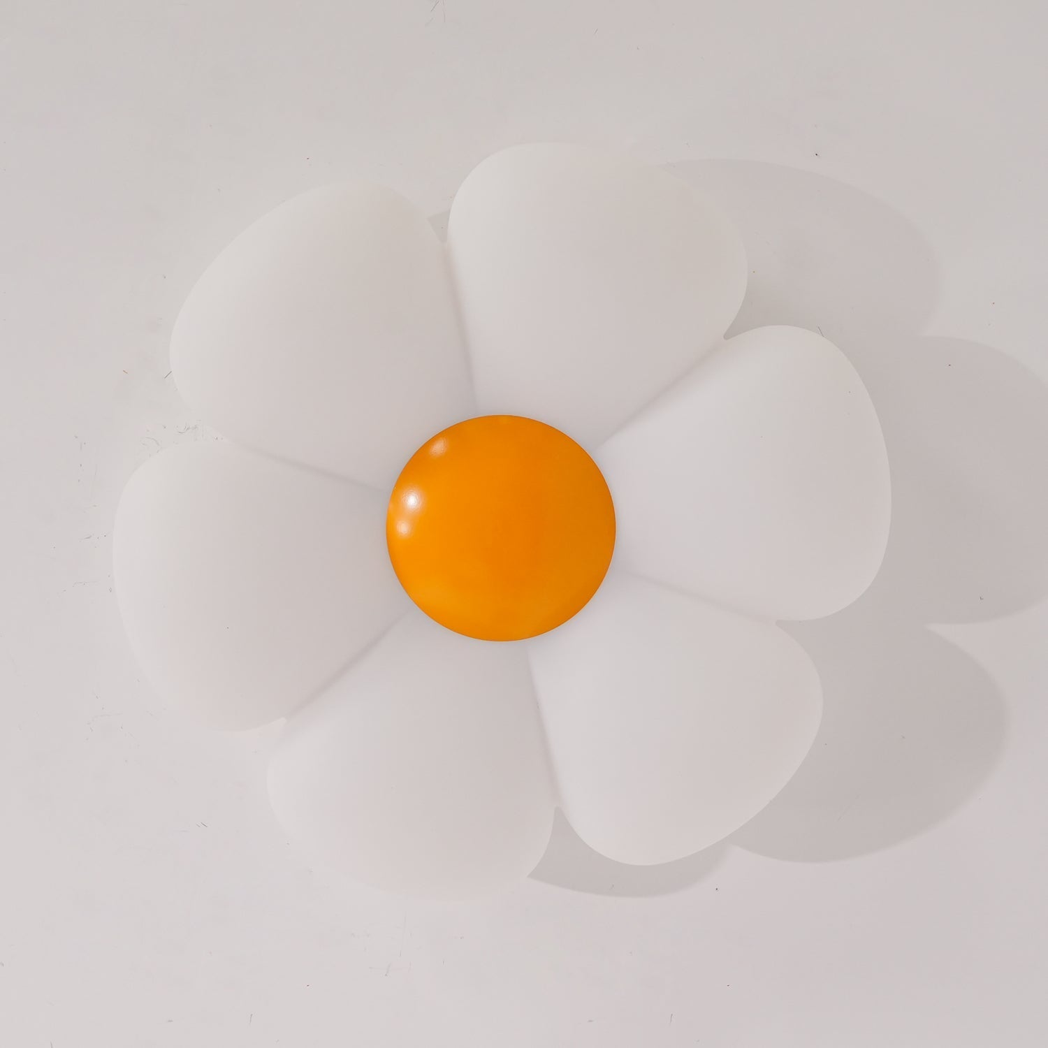 Flower Ceiling Light, Six-Petal Acrylic Shade, Integrated LED, Dimmable