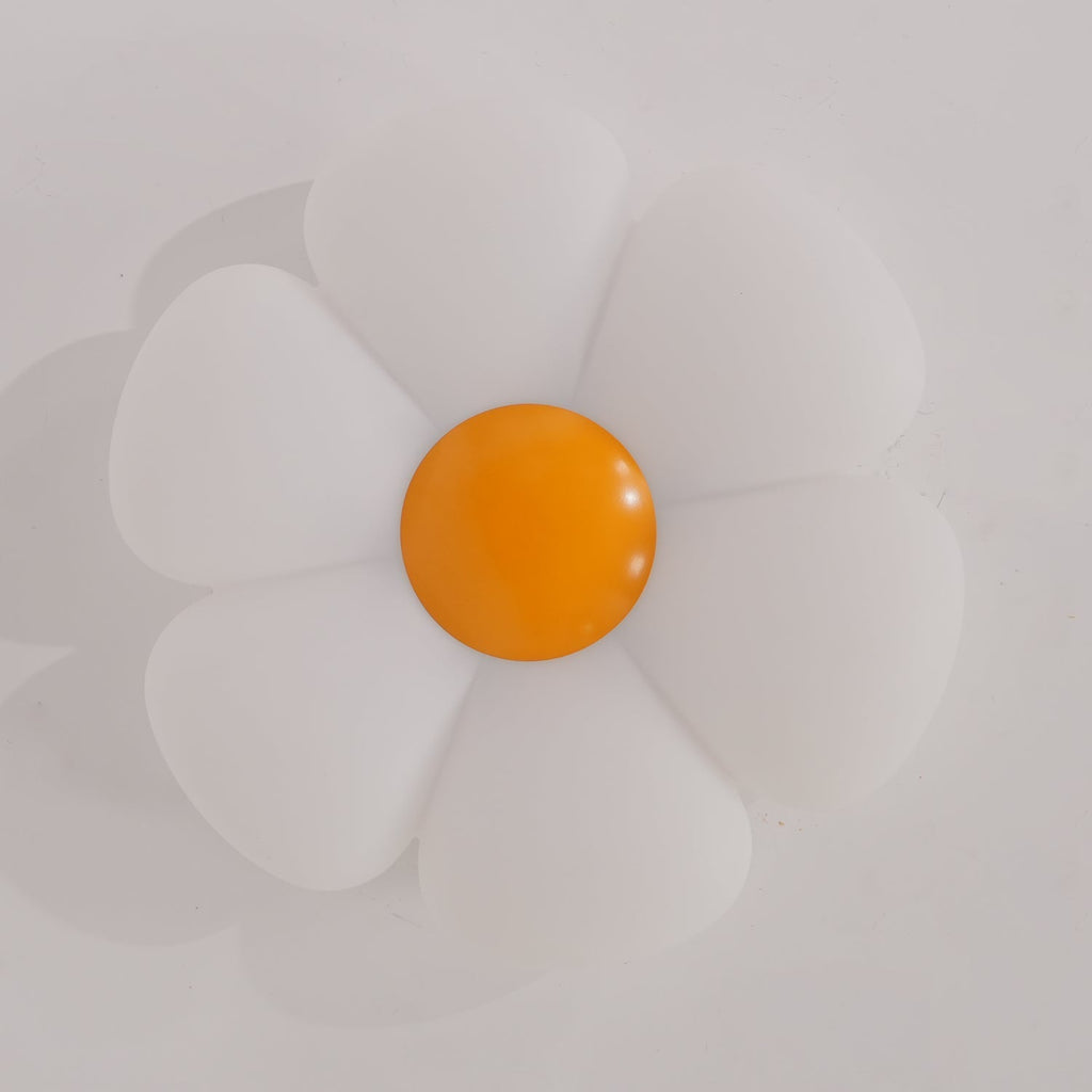 Flower Ceiling Light, Six-Petal Acrylic Shade, Integrated LED, Dimmable