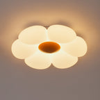 Flower Ceiling Light, Six-Petal Acrylic Shade, Integrated LED, Dimmable