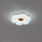 Flower Ceiling Light, Six-Petal Acrylic Shade, Integrated LED, Dimmable