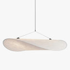 Tense Pendant Light, Tyvek Paper Shade, White and Black, Warm Dimmable