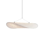 Tense Pendant Light, Tyvek Paper Shade, White and Black, Warm Dimmable