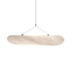 Tense Pendant Light, Tyvek Paper Shade, White and Black, Warm Dimmable