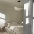 Tense Pendant Light, Tyvek Paper Shade, White and Black, Warm Dimmable