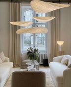 Tense Pendant Light, Tyvek Paper Shade, White and Black, Warm Dimmable