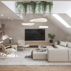 Tense Pendant Light, Tyvek Paper Shade, White and Black, Warm Dimmable