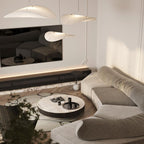 Tense Pendant Light, Tyvek Paper Shade, White and Black, Warm Dimmable