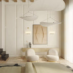 Tense Pendant Light, Tyvek Paper Shade, White and Black, Warm Dimmable