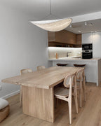 Tense Pendant Light, Tyvek Paper Shade, White and Black, Warm Dimmable