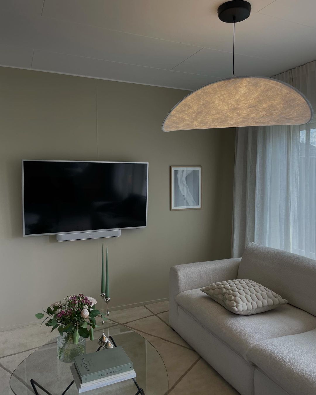 Tense Pendant Light, Tyvek Paper Shade, White and Black, Warm Dimmable