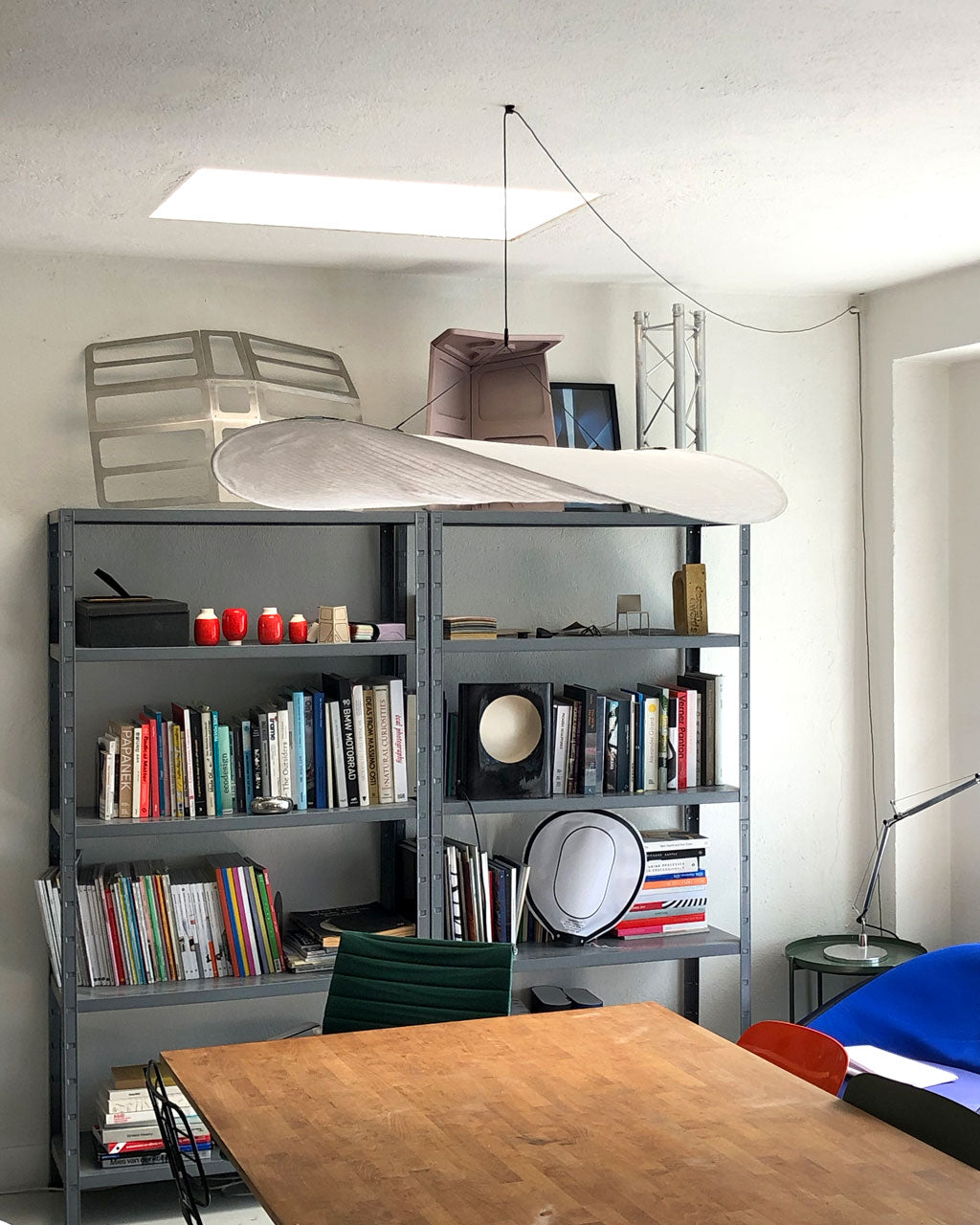 Tense Pendant Light, Tyvek Paper Shade, White and Black, Warm Dimmable