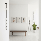 Vertical Balls Wall Lamp, Brass Black or Nickel, Glass Globe, Dimmable