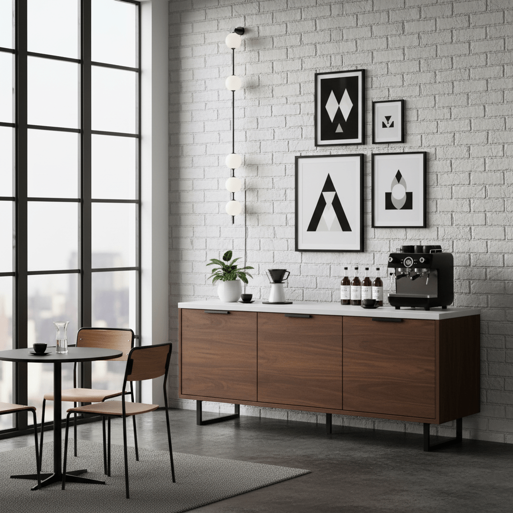 Vertical Balls Wall Lamp, Brass Black or Nickel, Glass Globe, Dimmable