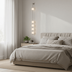 Vertical Balls Wall Lamp, Brass Black or Nickel, Glass Globe, Dimmable