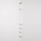 Vertical Balls Wall Lamp, Brass Black or Nickel, Glass Globe, Dimmable